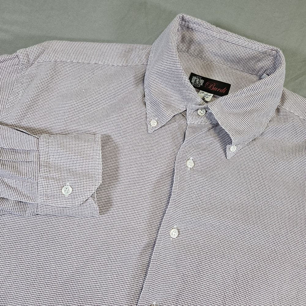 Burdi Long Sleeve Maroon Check Mens Comfort Fit Size‎ XXL Preppy